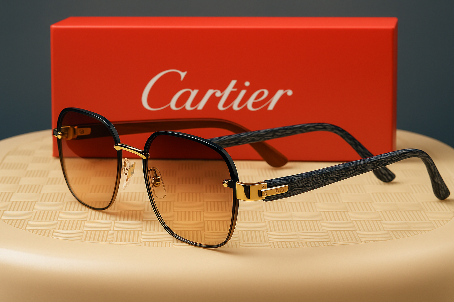 Cartier - R509 - Golden Wood Glasses  – Trandeez