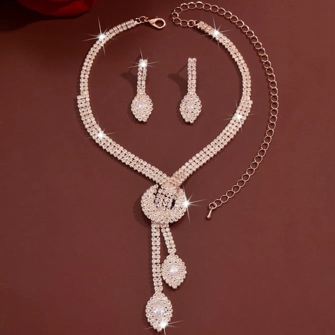 Bridal Tassel Pendant Jewelry Set (3-Piece)