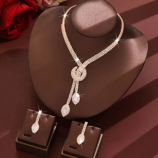 Bridal Tassel Pendant Jewelry Set (3-Piece)