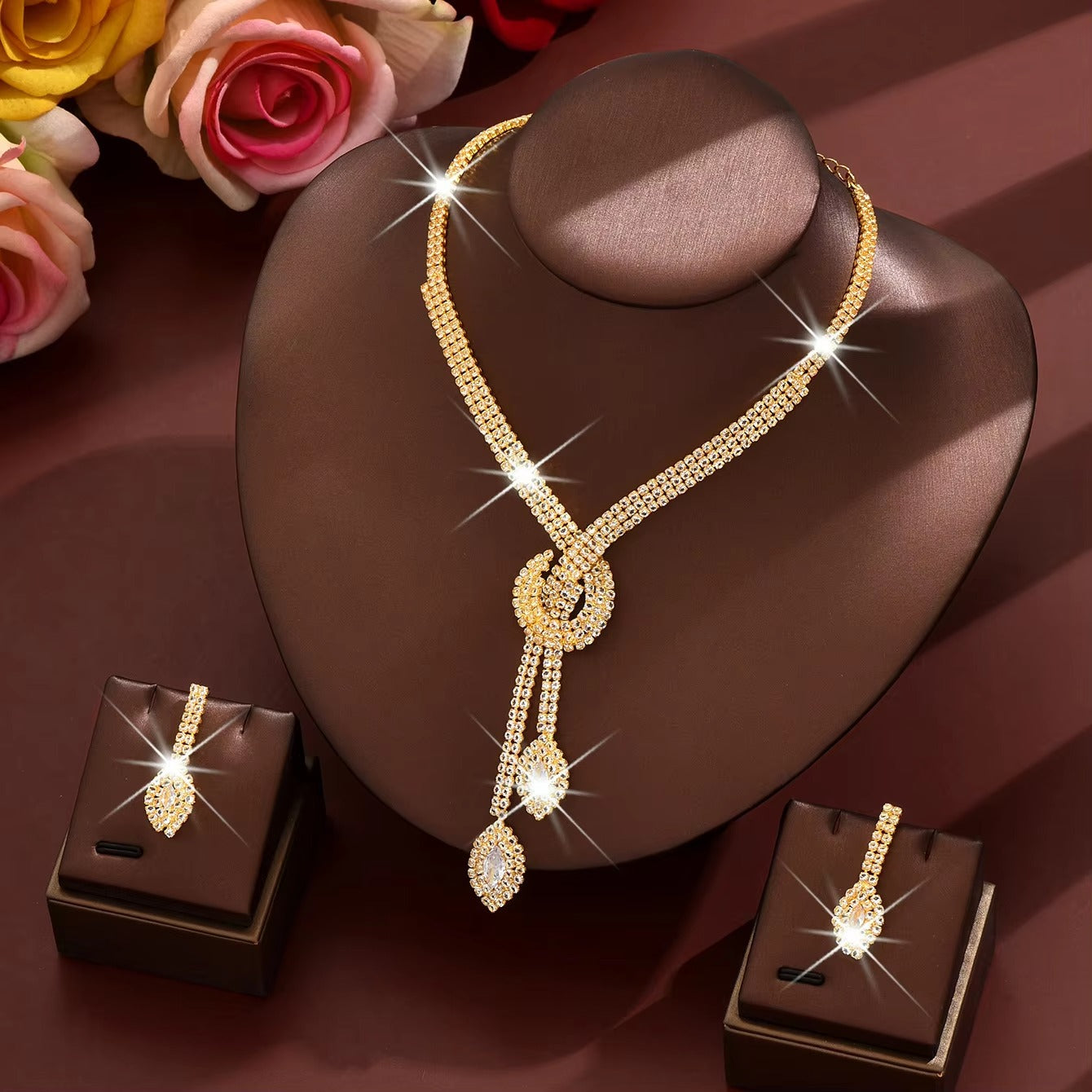 Bridal Tassel Pendant Jewelry Set (3-Piece)