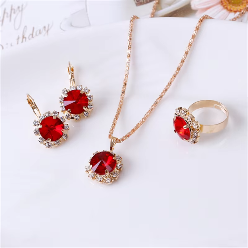 Elegant Crystal Bridal Jewelry Set – Necklace, Bracelet & Earrings