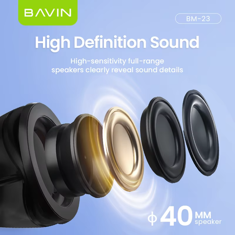 AVIN BM23 HD Sound Bluetooth Speaker – Compact Outdoor & Home Party Speaker