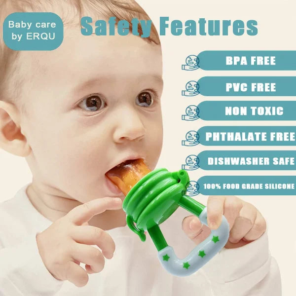 Baby Solid Baby Fruit Pacifier Nepel Fresh Fruit Feeder Infant Teething Toy Nibbler Teether Pacifier Safe Silicone Pacifier (random Color)