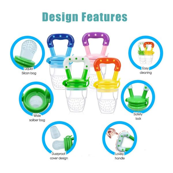 Baby Solid Baby Fruit Pacifier Nepel Fresh Fruit Feeder Infant Teething Toy Nibbler Teether Pacifier Safe Silicone Pacifier (random Color)