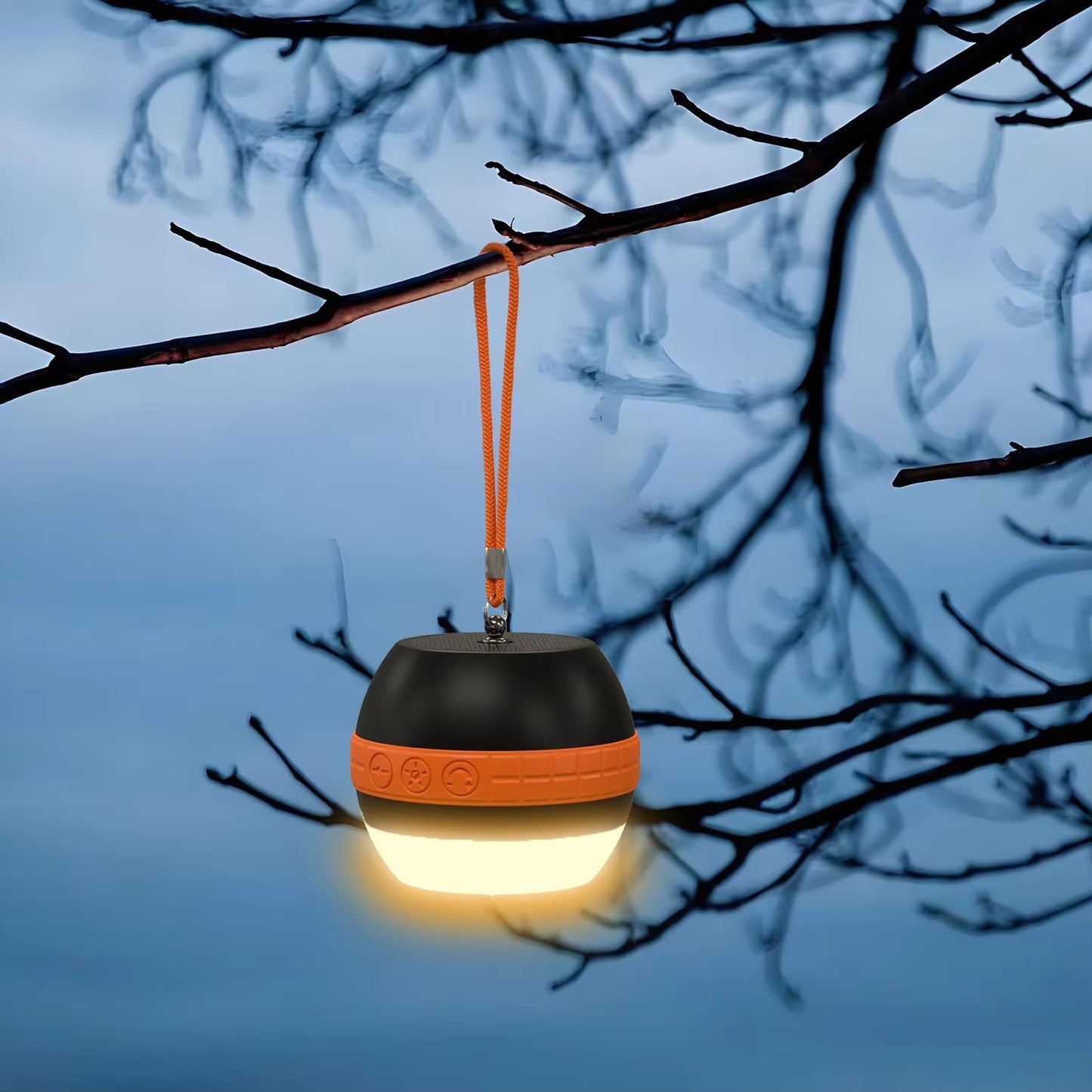 Portable Tent Lamp & Bluetooth Speaker – Ideal for Camping & Travel