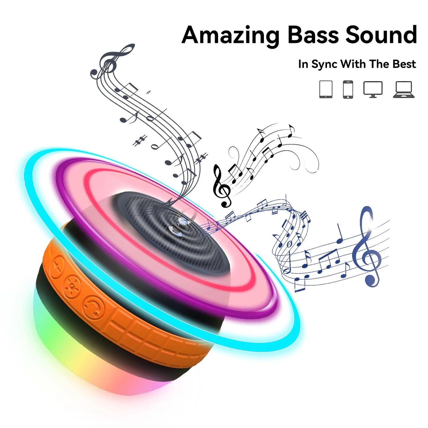 Portable Tent Lamp & Bluetooth Speaker – Ideal for Camping & Travel